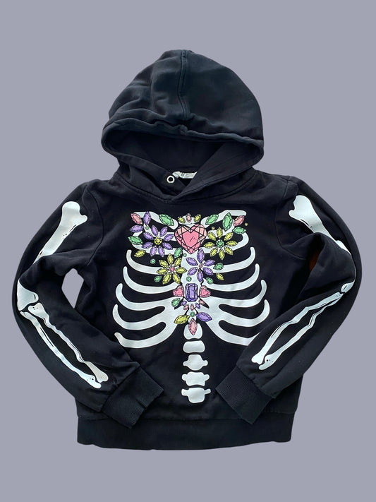 Cotton blend skeleton hoodie 8-10 | H&M