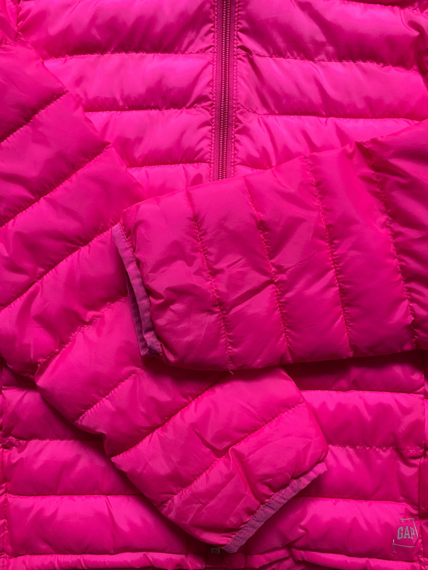 Neon pink lightweight puffer jacket 12Y (XL) | Gap