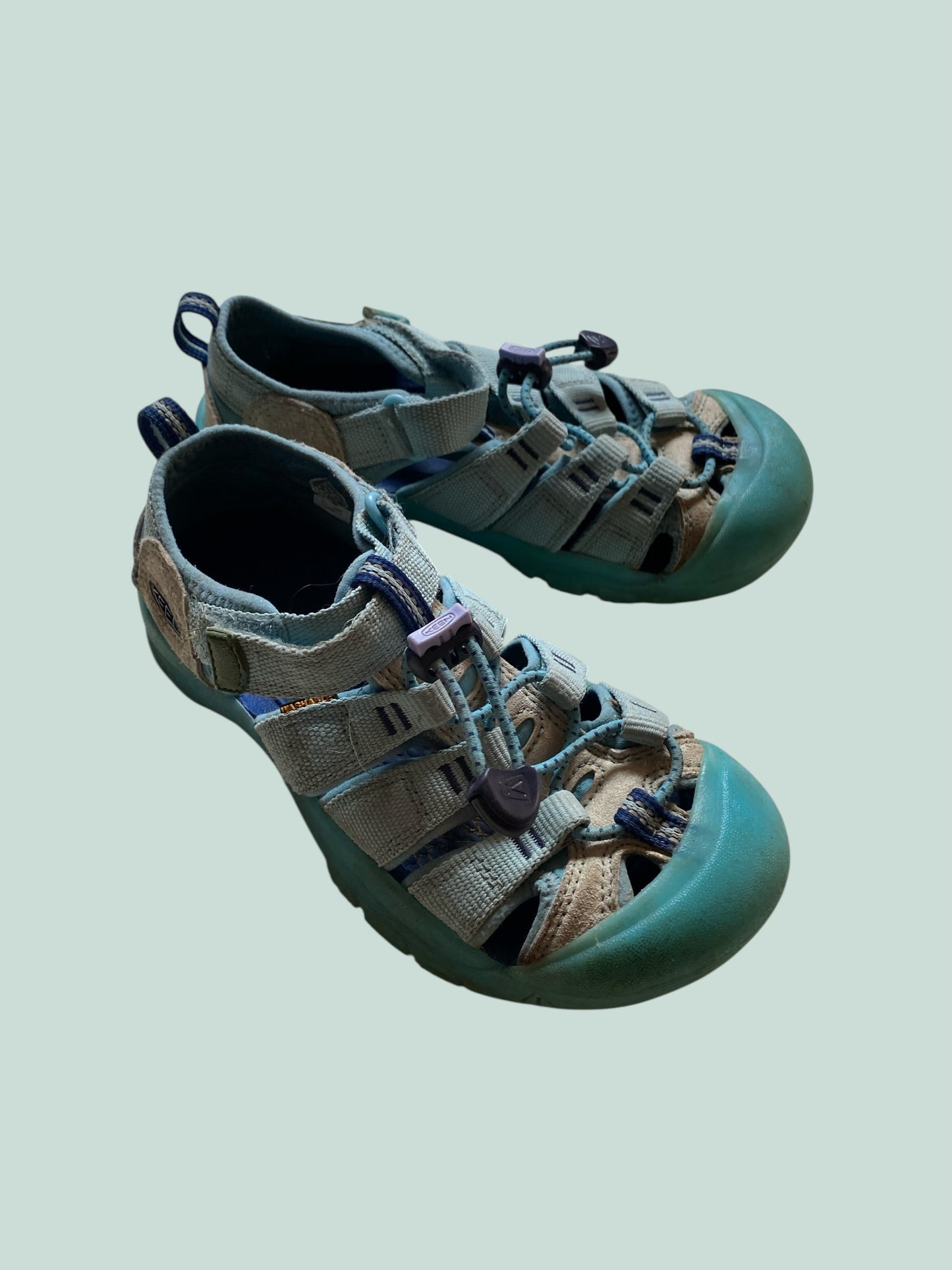 Light blue velcro sandals 2US Big Kids | Keen