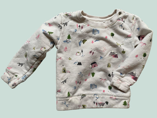 Cotton animal and house sweater 1Y | Noppies