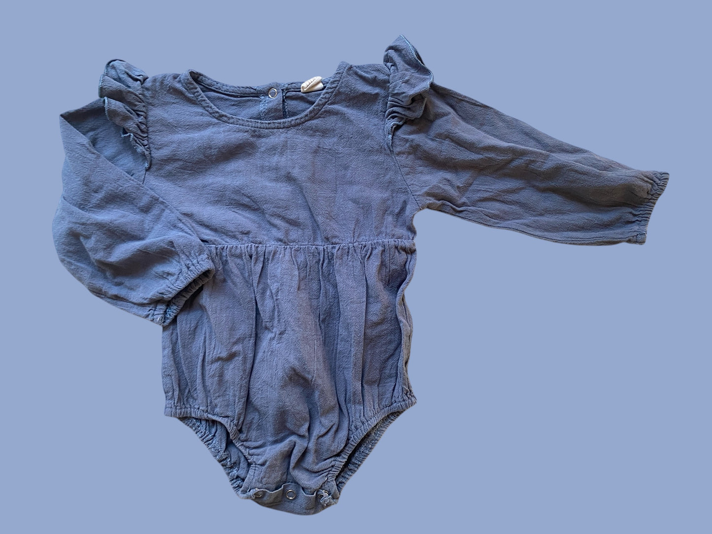 Cotton ruffled onesie 12-24m