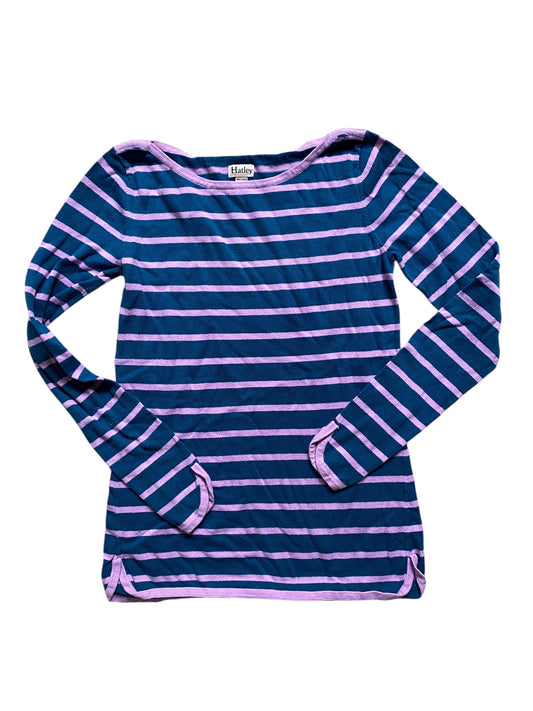 Cotton striped long sleeve top adults size small | Hatley