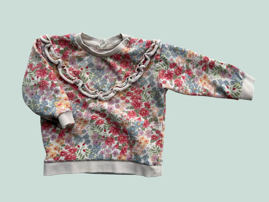 Cotton ruffle flower sweater 9m | H&M
