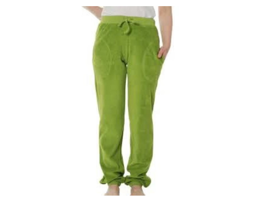 Organic cotton green Terry pants - women’s large (42/44) | Duns Sweden
