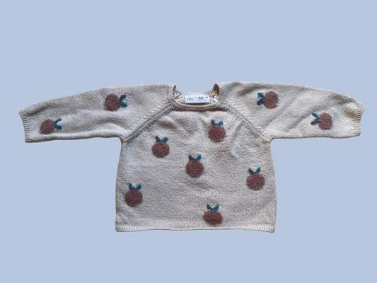 Soft flower sweater 9-12m (generous) | Zara