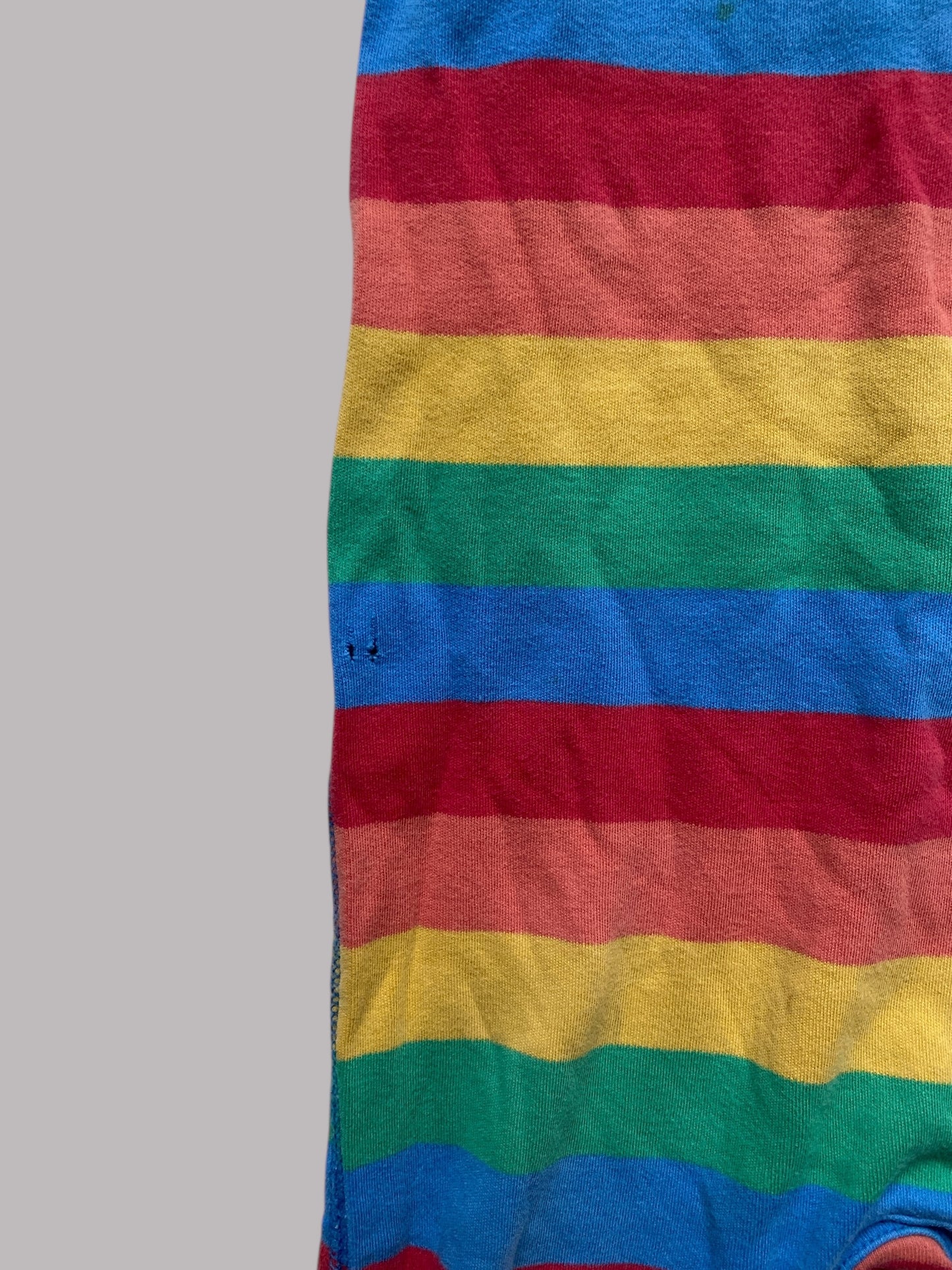 Organic cotton rainbow stripe romper 12-24m  | Frugi