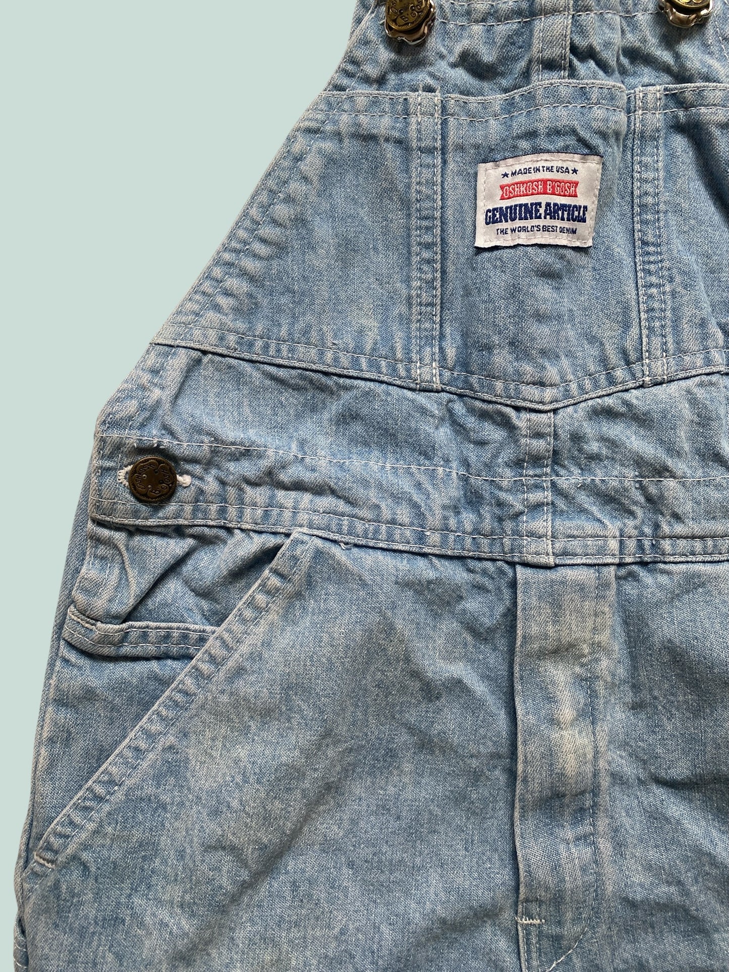 Vintage made in USA cotton short overalls 6Y | Oshkosh