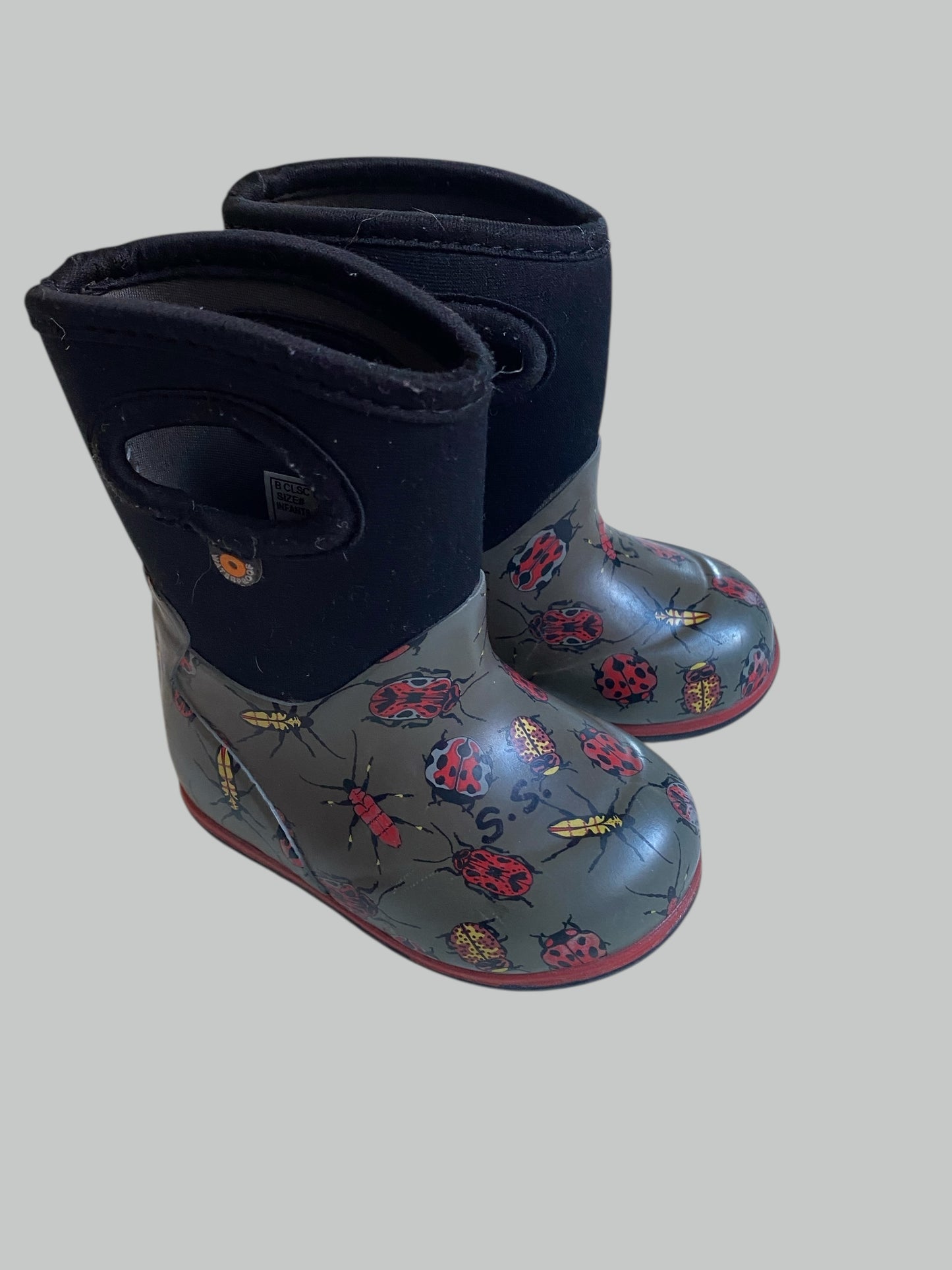 Baby insect print rain boots size 5US Little Kids | Bogs