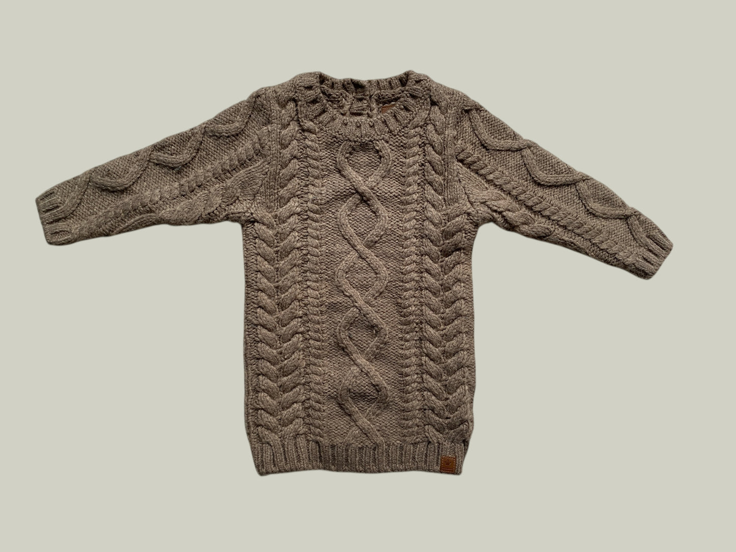 Brown acrylic blend knit sweater dress 12m | Canadiana