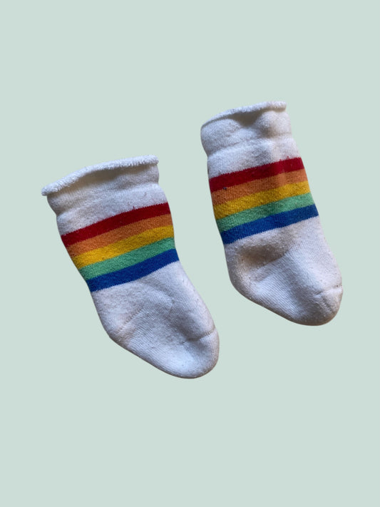 Rainbow newborn socks