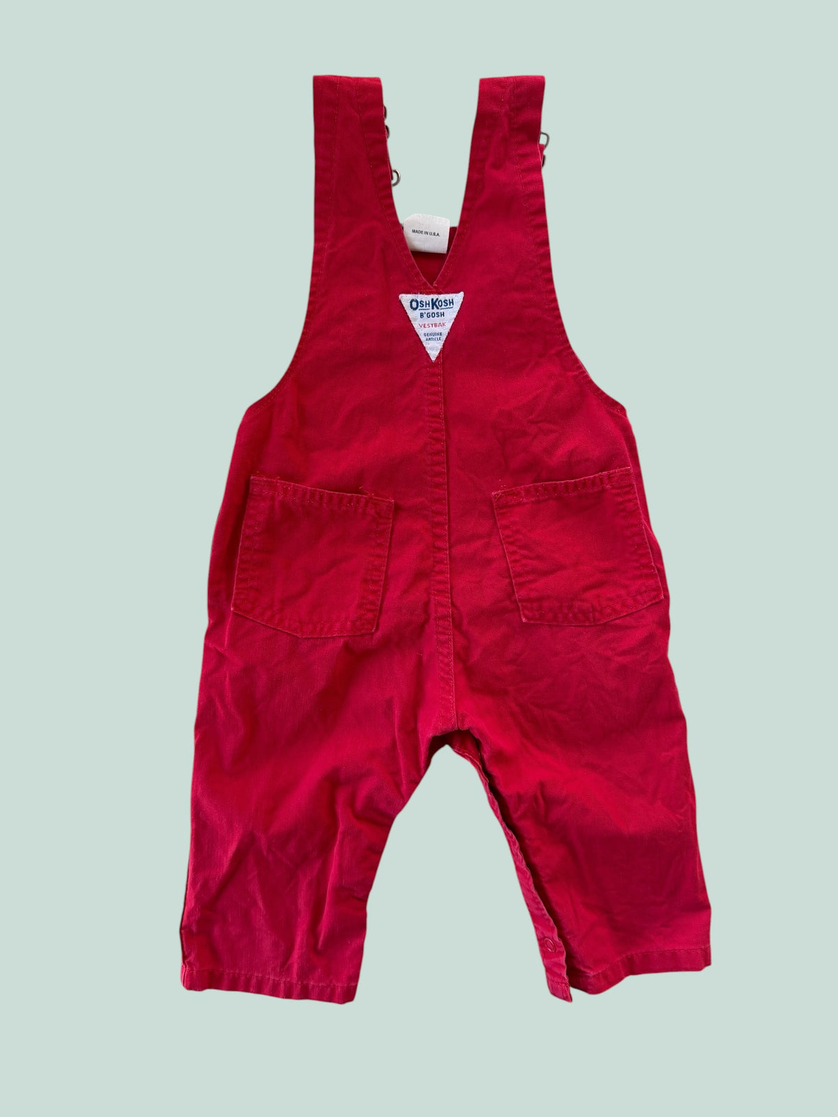 Vintage red overalls 12m | Oshkosh