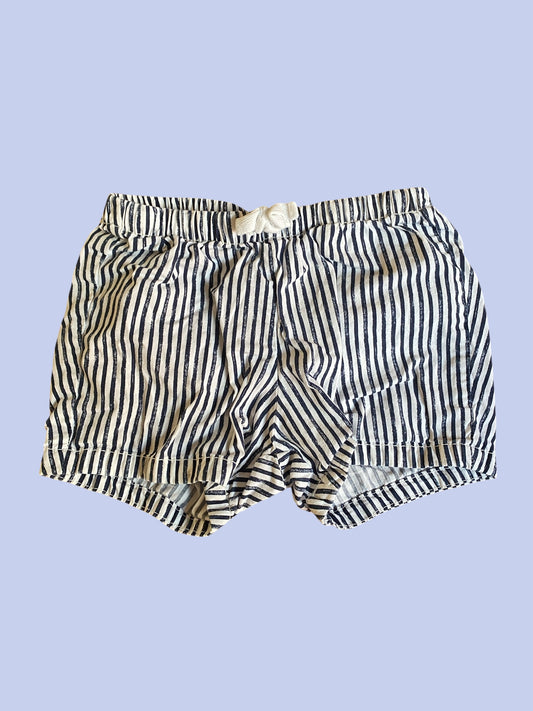 Navy striped cotton shorts 12-18m | H&M