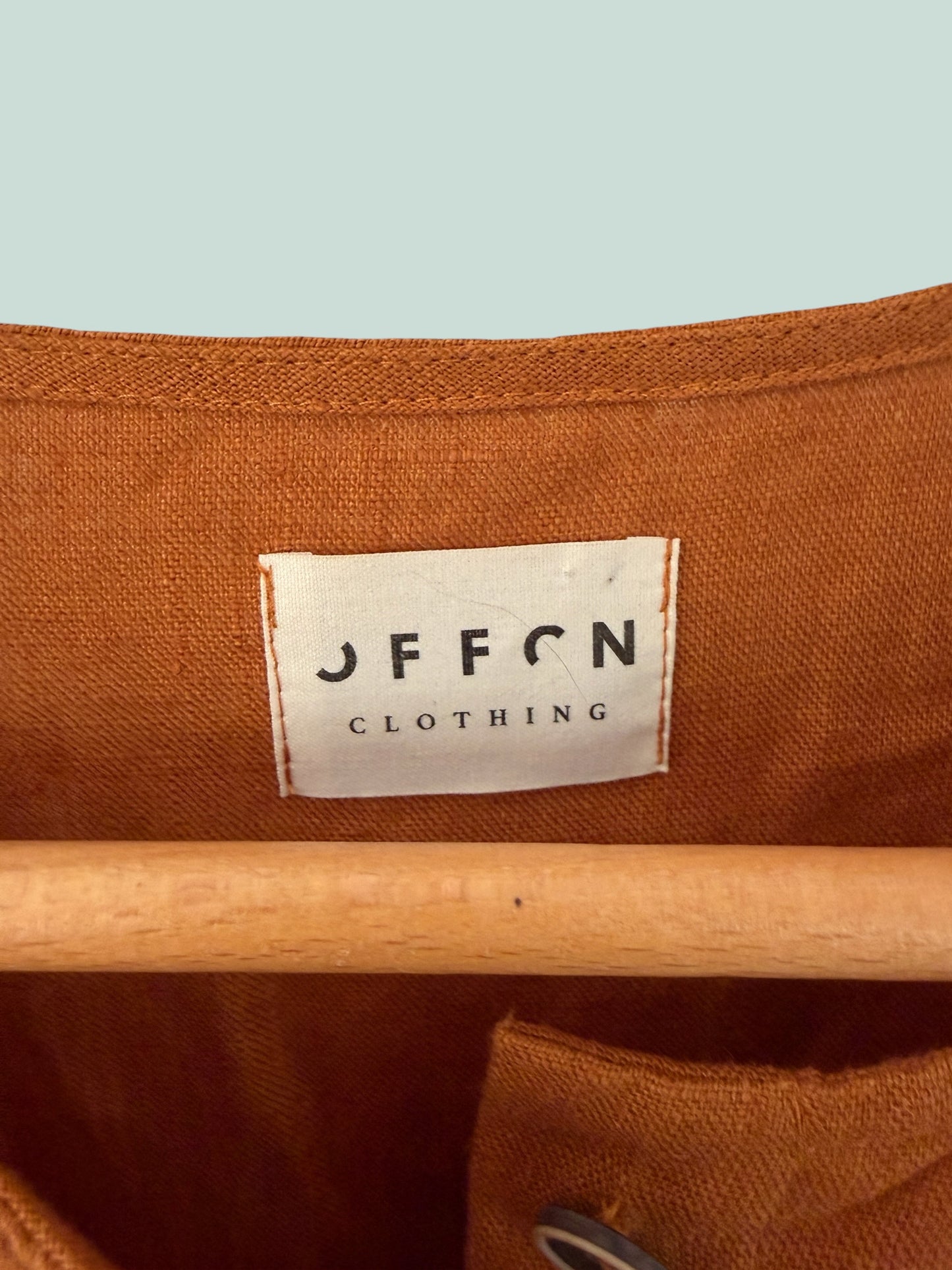Rust organic linen dress small/medium (see measurements) | OffOn Clothing