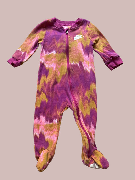 Colourful footed zipper sleeper 9m | Nike