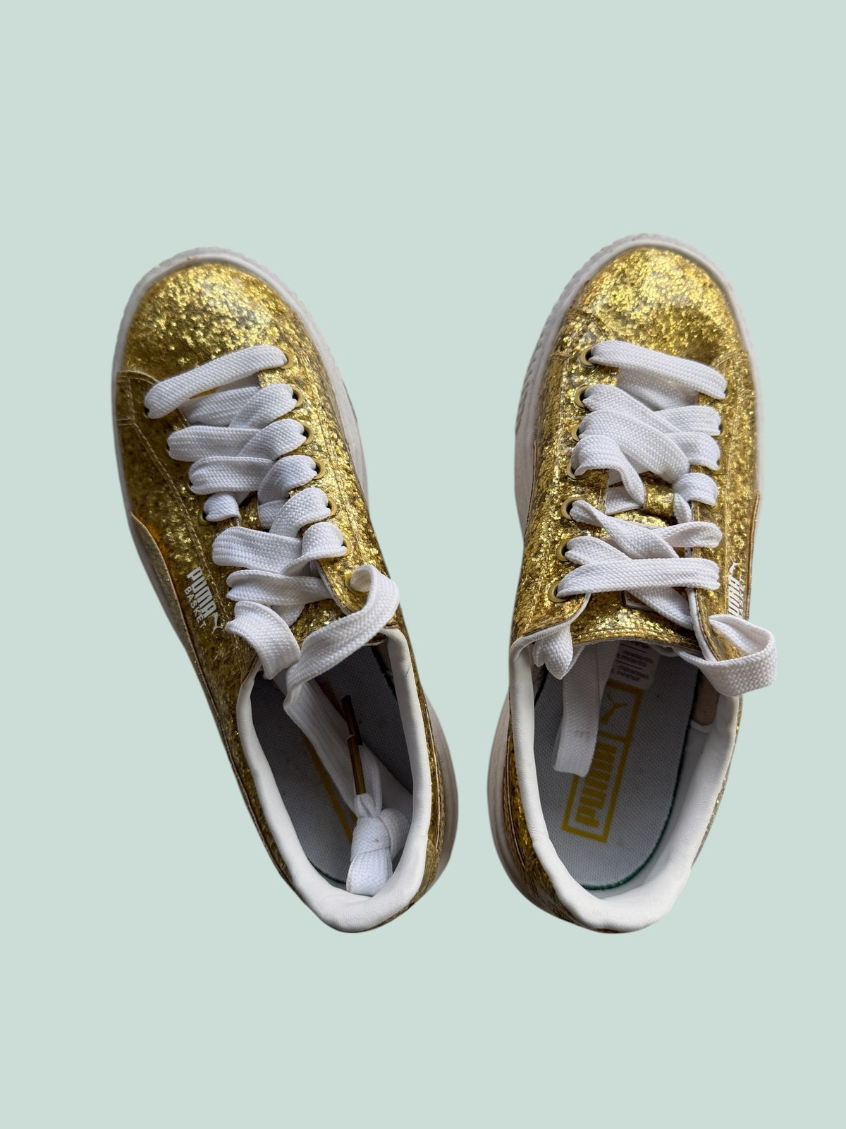 Gold sneakers 8US women's (38.5EU) | Puma