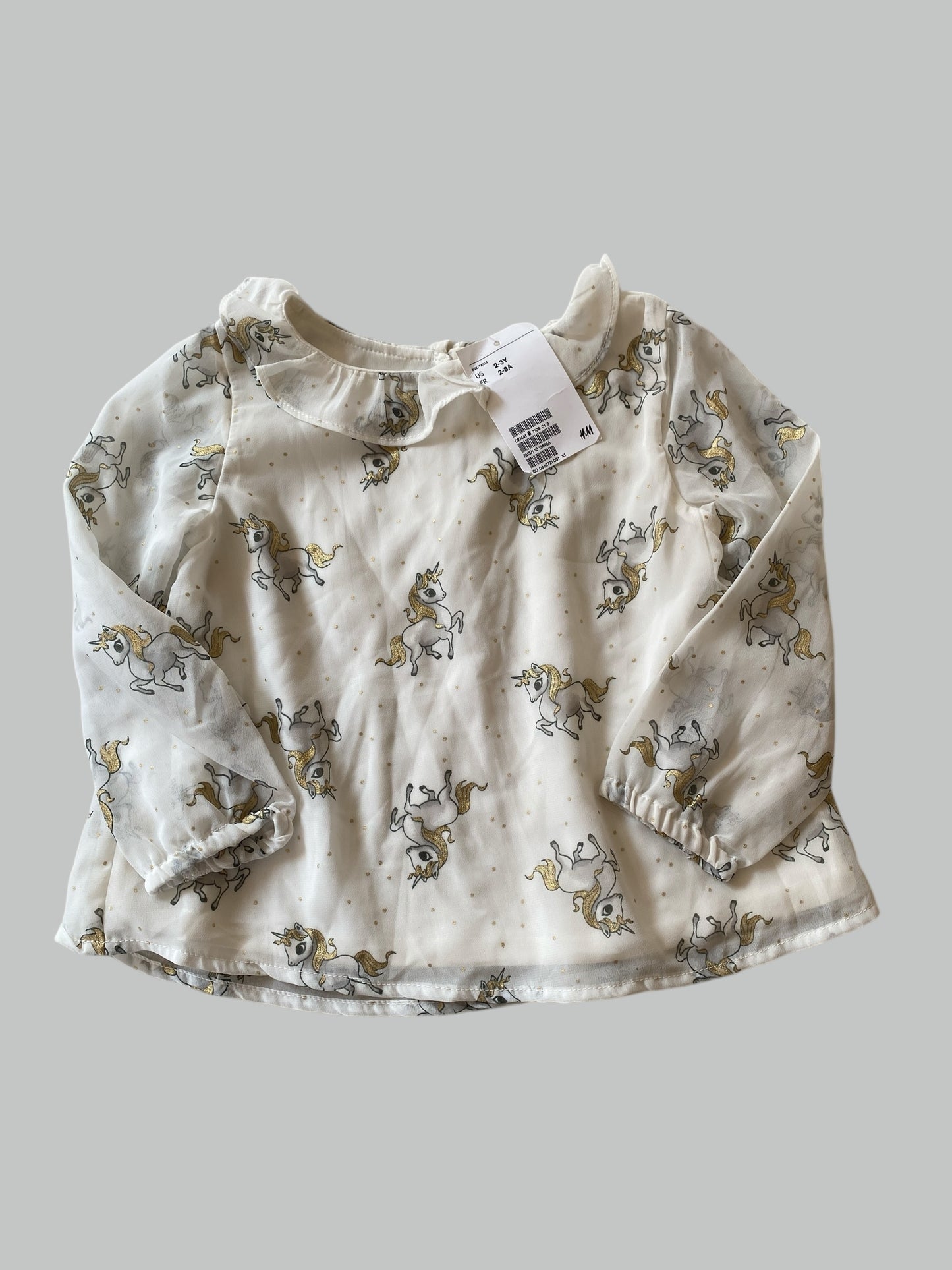Unicorn blouse top 2-3Y | H&M