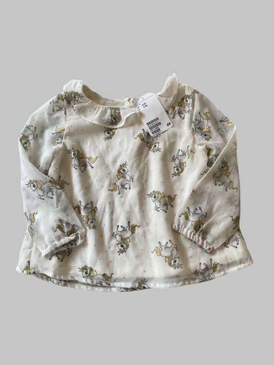 Unicorn blouse top 2-3Y | H&M