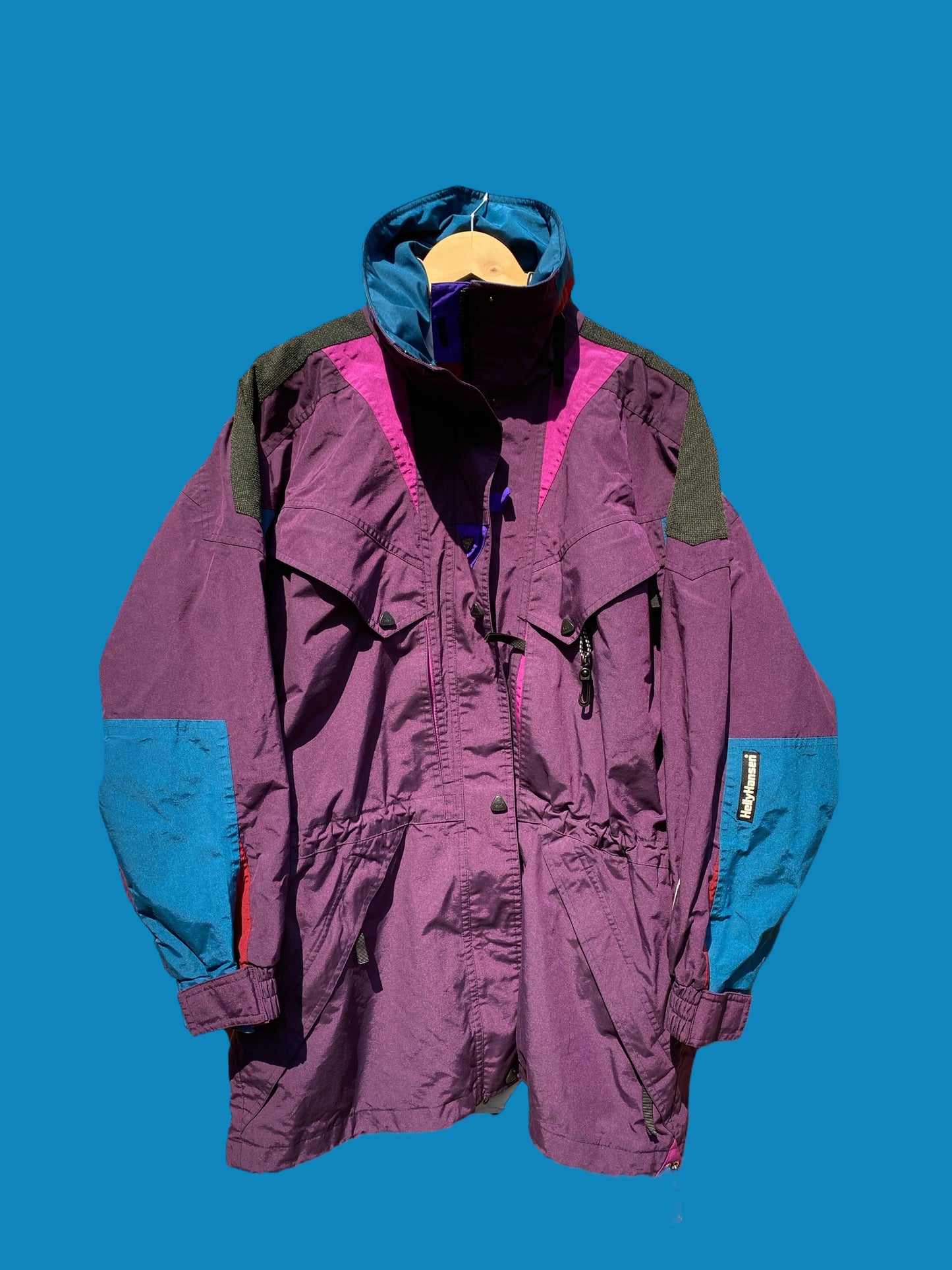 Vintage 80s Helly Hansen Purple Jacket size adult medium/large