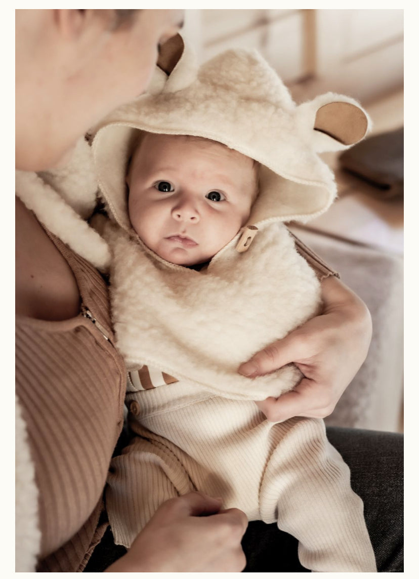 Wool baby cape 'Illy' 0-6m | Alwero