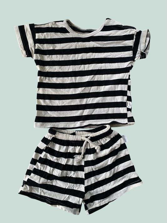 Cotton striped set 3-4Y