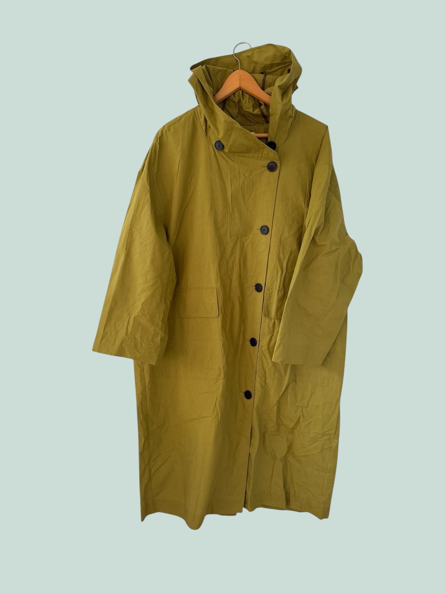 Hooded cotton parka in Seaweed women's large/xl | Toast