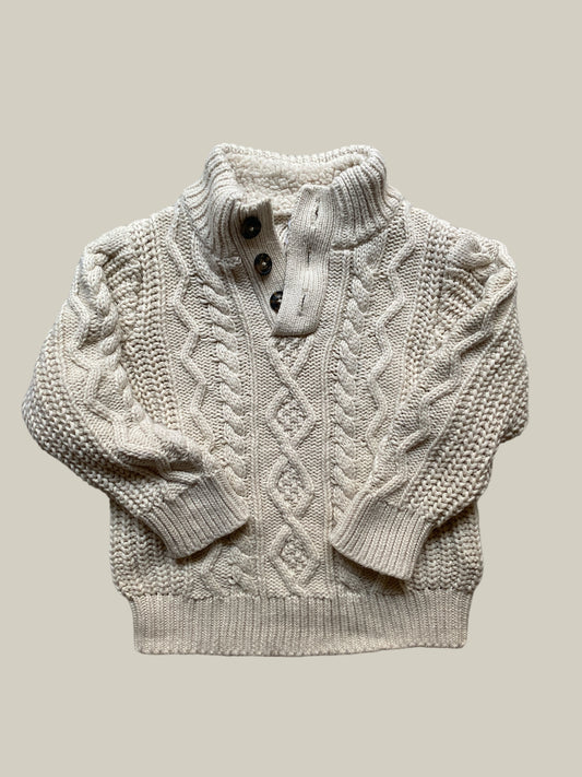 Chunky cotton fisherman’s sweater 2Y | Gap