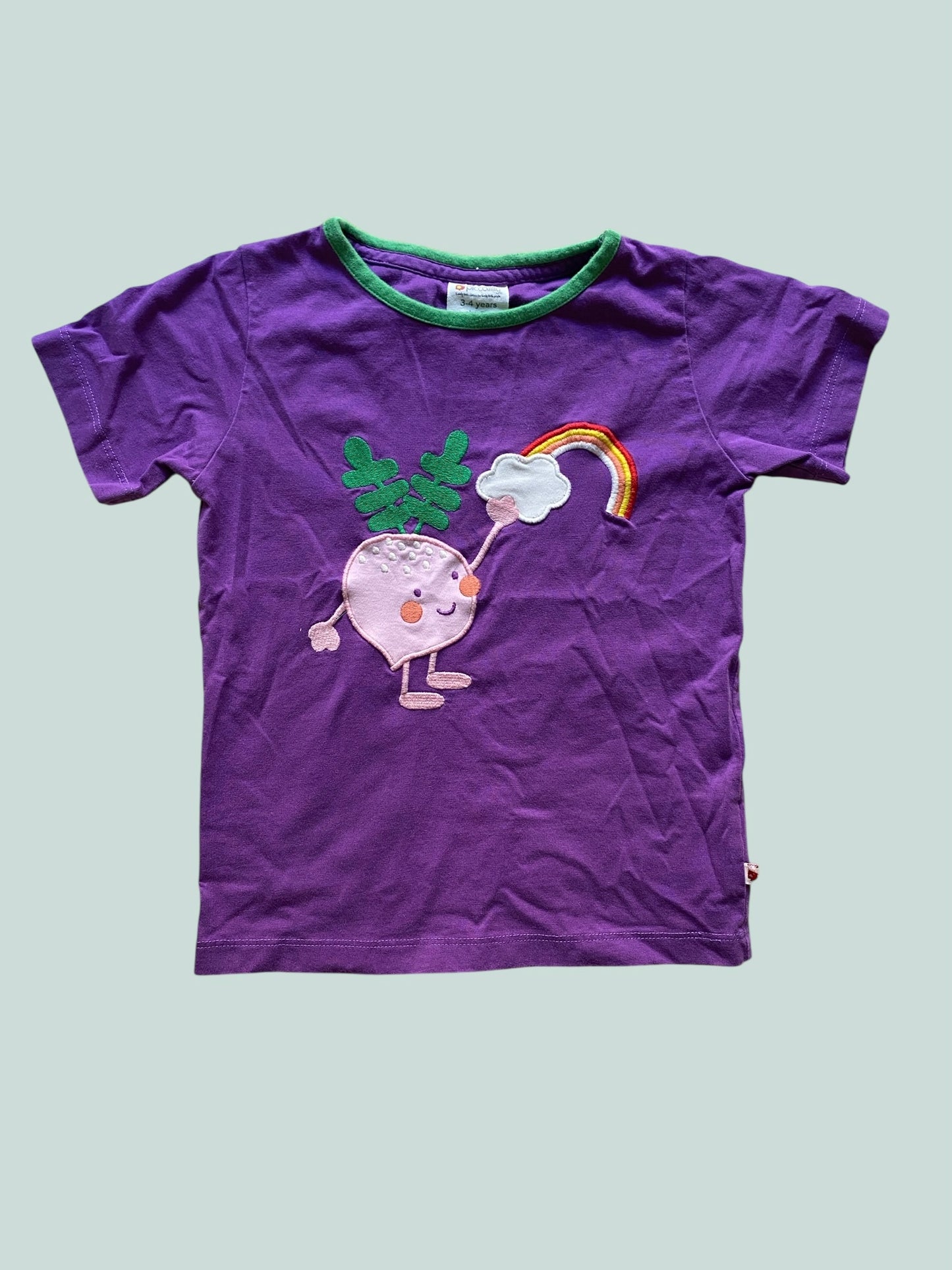 Organic cotton radish t-shirt 3-4Y | Picallily