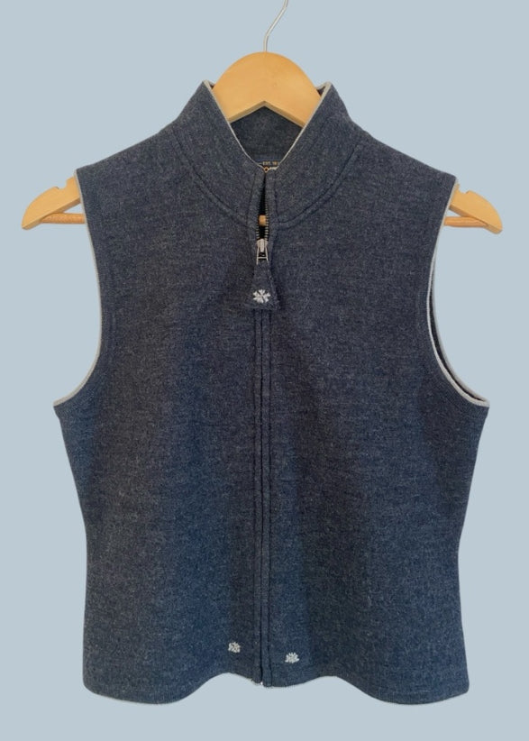Dark grey wool sleeveless zip-Up vest women’s small | Woolrich