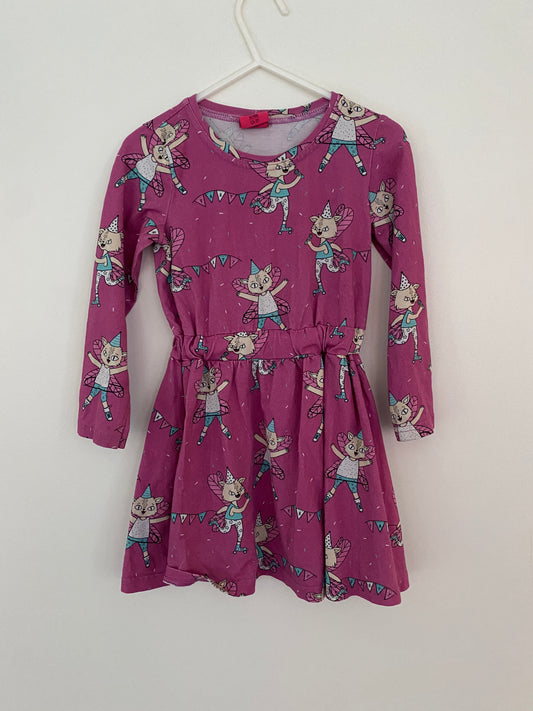Organic cotton flying kitty dress 1.5-3Y | Raspberry Republic