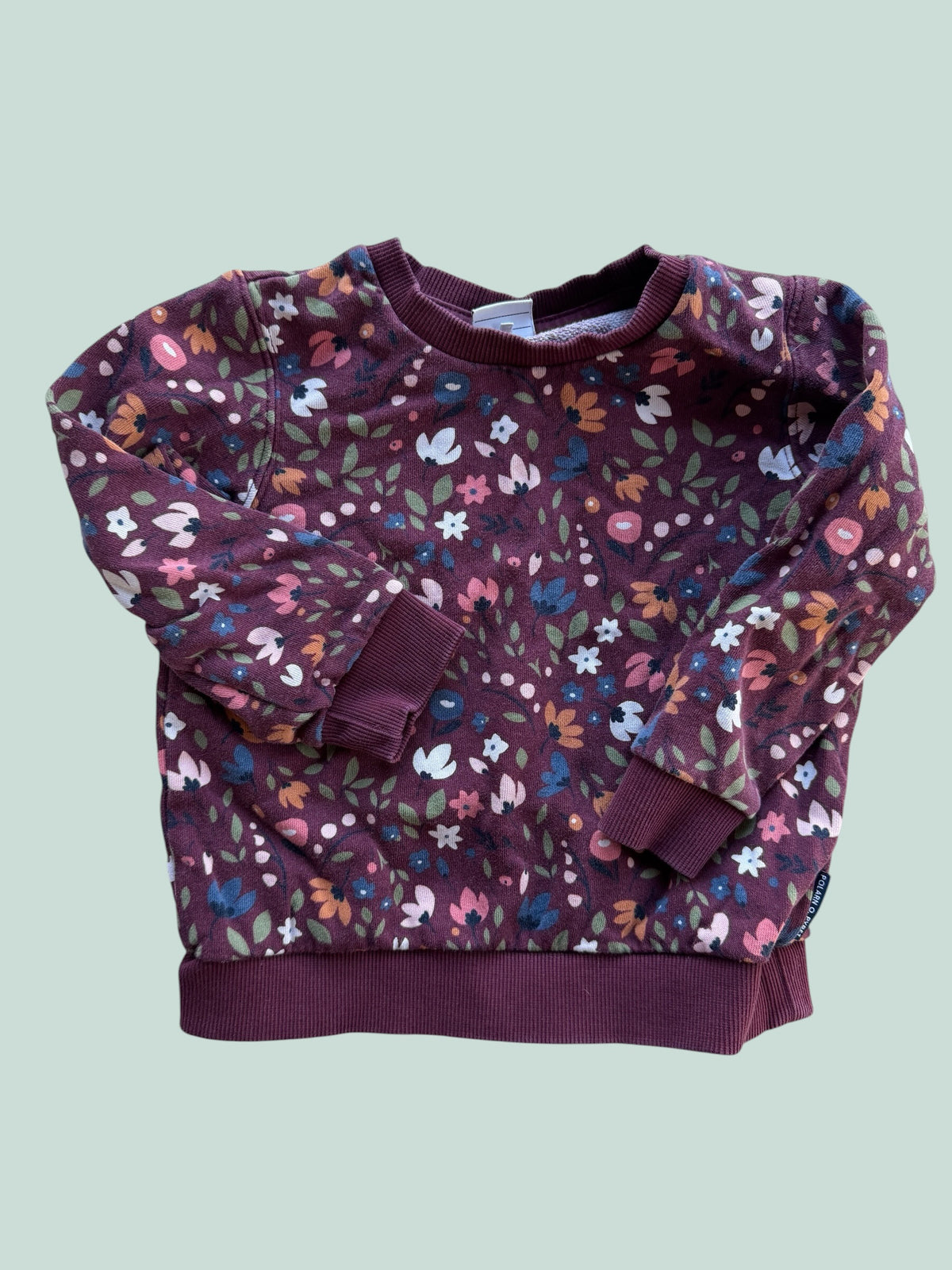 Organic cotton flower sweater 2-3Y | Polarn O. Pyret