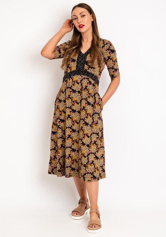 Viscose/cotton blend dress women’s small/medium (38 EU) | White Stuff