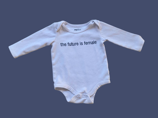 Cotton The Future is Female onesie white 6-12m | Indigo Baby