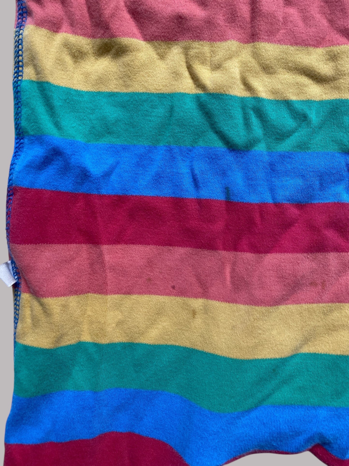 Organic cotton rainbow stripe romper 12-24m  | Frugi