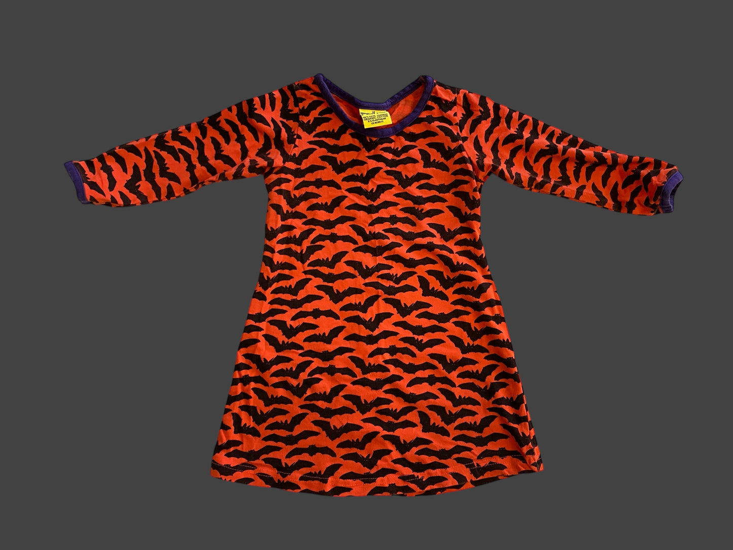 Long sleeve organic cotton bat dress 6-12m | More than a fling