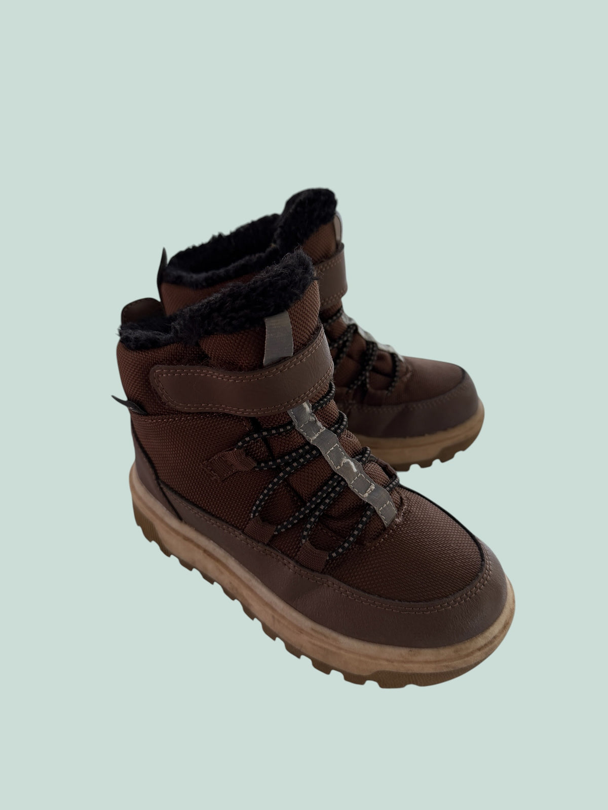 Brown faux fur lined boots 10US Little Kid | H&M