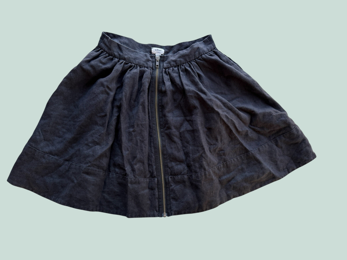 Black short linen skirt women's small | Wilfred