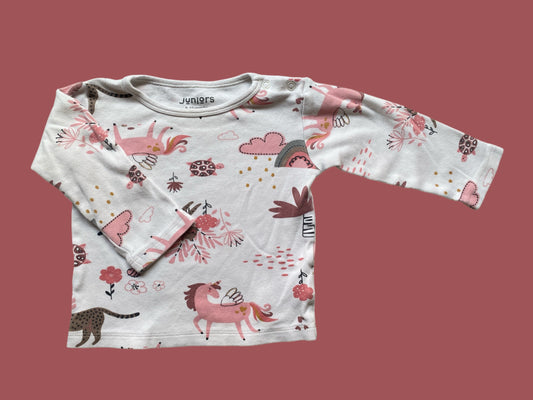 Long sleeve unicorn top 6-12m | Juniors