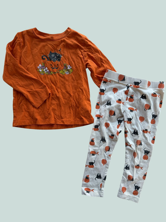 Cotton halloween cat pj set 2Y | Joe Fresh
