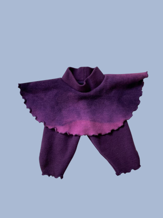 Wool crop pants with attached skirt baby large | Bumby