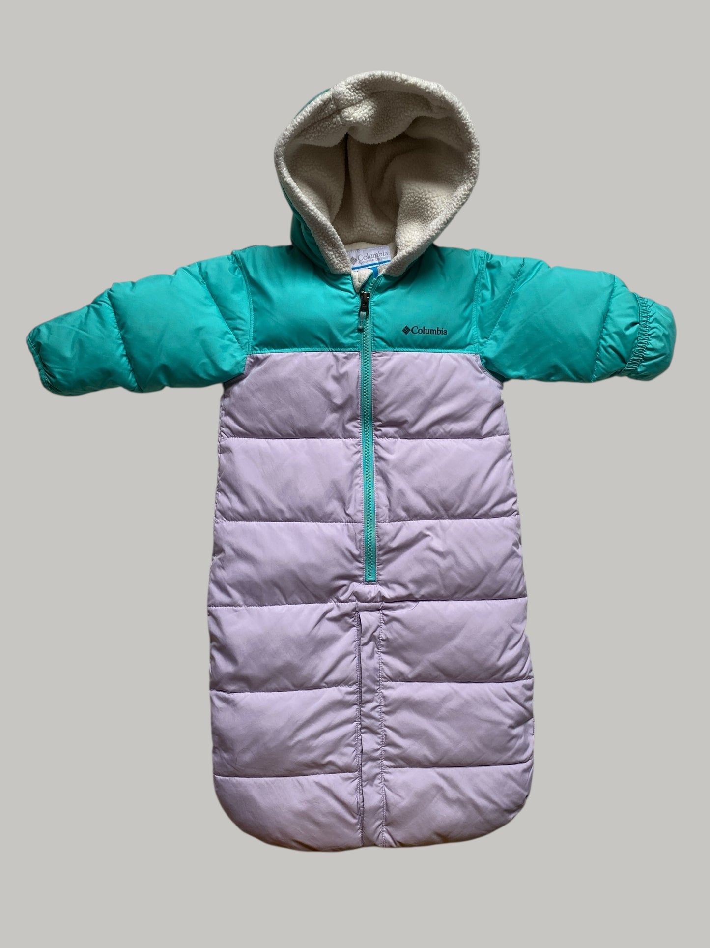 Colour block snowsuit and bunting suit 2-in-1 12-18m | Columbia