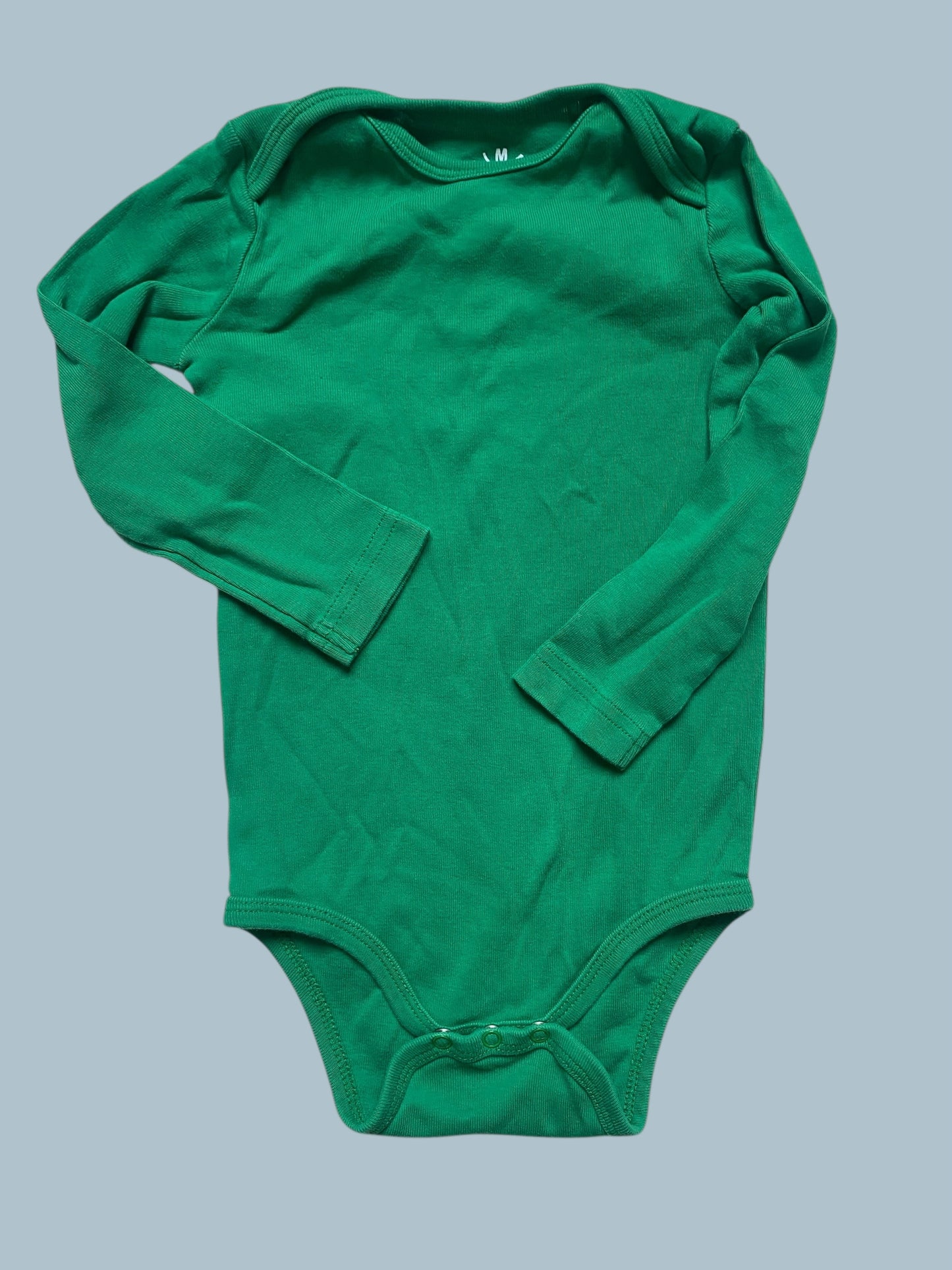 Organic cotton long sleeve onesie 12-18m | Primary - multiple colours