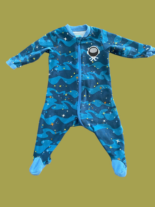 Cotton footed space two-way zip  sleeper 3m | Tuffy