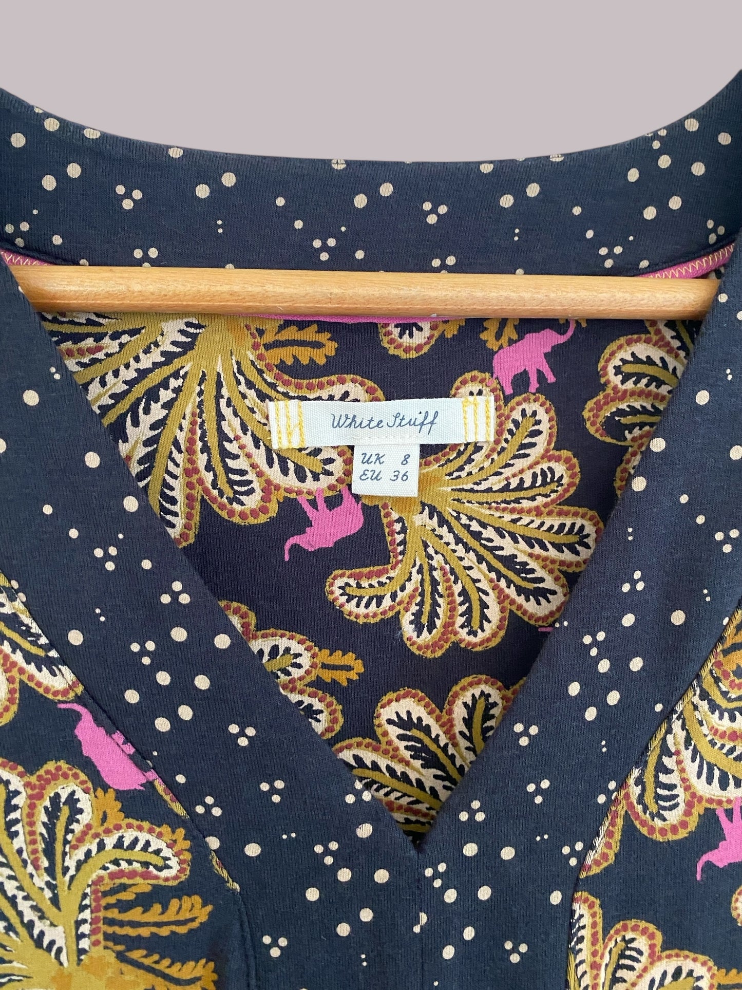 Viscose/cotton blend dress women’s small/medium (38 EU) | White Stuff