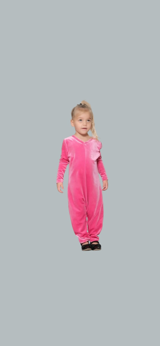 Pink velour romper with snaps 12-18m | Smash and Tess
