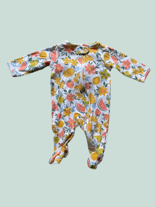 Flowers and fruit cotton two-way zip sleeper 3m | Carter's