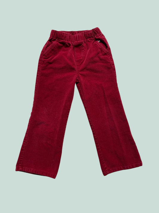 Vintage red cotton corduroy pants 3Y | Ungaua