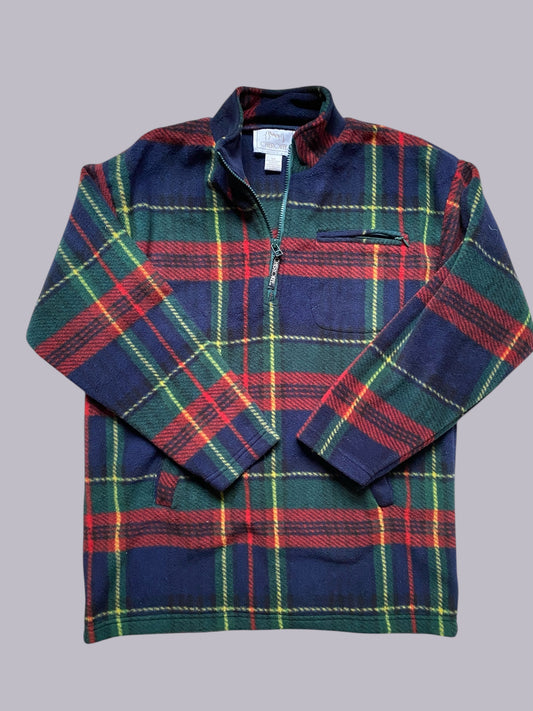 Vintage plaid fleece sweater men's small/women's large | Cherokee