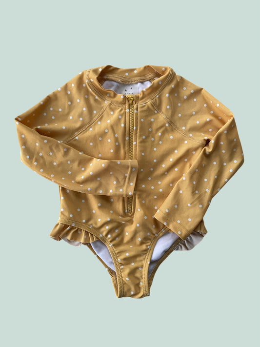 Yellow polka dot swimsuit 18-24m | Rise Little Earthling