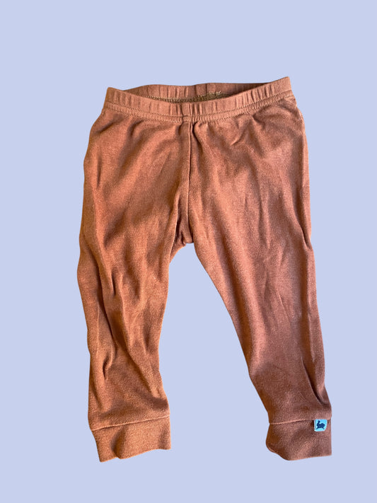 Dark rust bamboo blend leggings 9-12m | Little & Lively