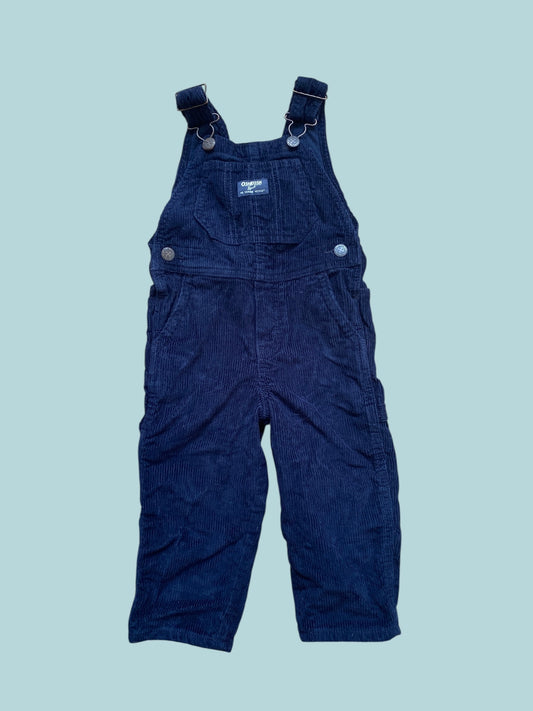 Cotton lined navy corduroy overalls 2Y | OshKosh